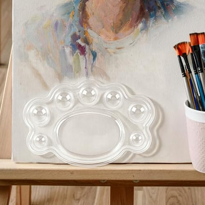 SHIDOW Foot-Shaped 8-Well Disposable Paint Palette Trays, Clear, 50 Pcs - color: 8 Well