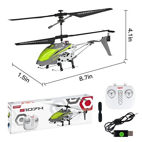 Remote Control Helicopter SYMA S107H Mini RC Helicopter with Gyro Green - color: Green