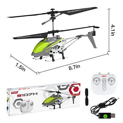 Remote Control Helicopter SYMA S107H Mini RC Helicopter with Gyro Green - color: Green