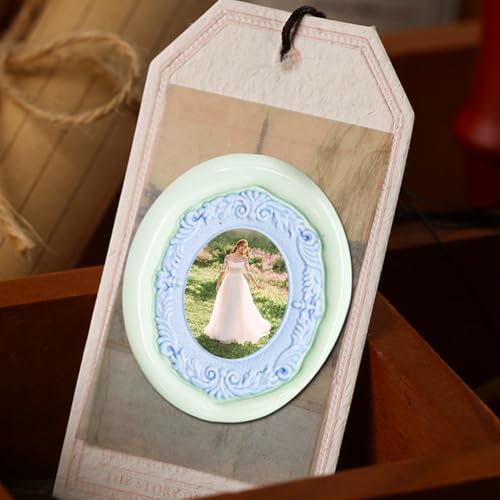 6pcs Frame Wax Seal Stamp Kit Brass Wax Seal Head with 6pcs Removable Wood Handle Vintage Photo Frame Stamp Design for Wedding Invitations Sealing Letters Envelopes Diplomas Scrapbooking-Kit 2 - style: Kit 2
