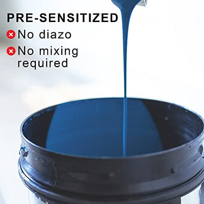 Ecotex® AP Blue Pre-Sensitized Photo Emulsion - Silk Screen Emulsion, 1 Pt - size: 16 fl oz
