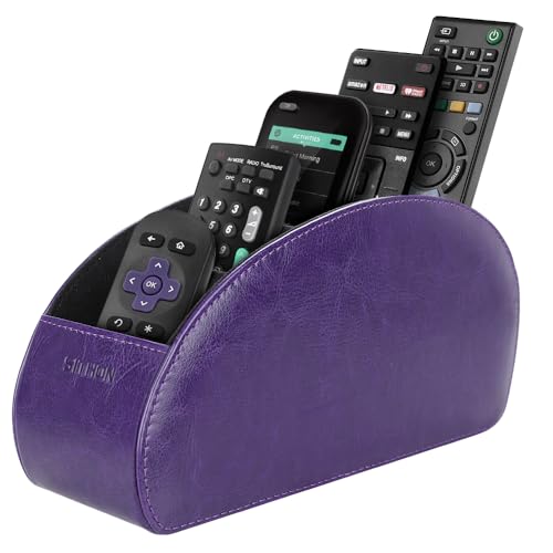 SITHON Remote Control Holder with 5 Compartments - color: Purple, size: Small