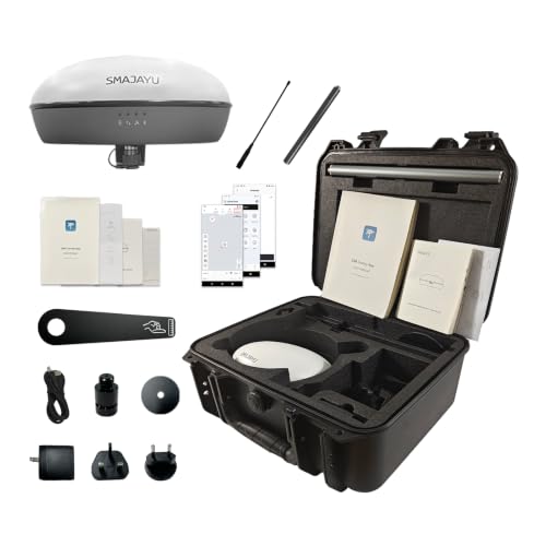 SMA20 Pro RTK Base Station GNSS Receiver GPS Land Survey Equipment, Connect with Drones/UAVs, Free Field Surveying Software for Permanent Use,1408 Channels, NOAA/PPK, for GIS and Precision Agriculture - style: SMA20 Pro Base(410~470MHz)