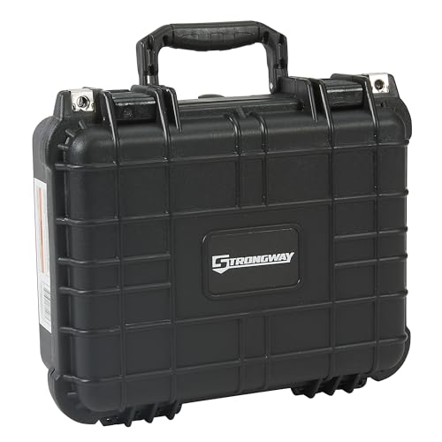Strongway 13in. Portable All-Weather Protective Storage Case, IP65 Water Resistant, Black