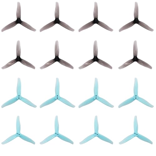 GEMFAN 3016 3-Blade 3inch Propeller Props for FPV Drone(Gray+Blue) - color: Gray+blue