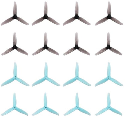 GEMFAN 3016 3-Blade 3inch Propeller Props for FPV Drone(Gray+Blue) - color: Gray+blue