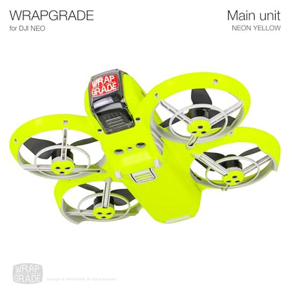 WRAPGRADE Skin Sticker compatible with DJI NEO Full Wrap (Neon Yellow) - color: Neon Yellow