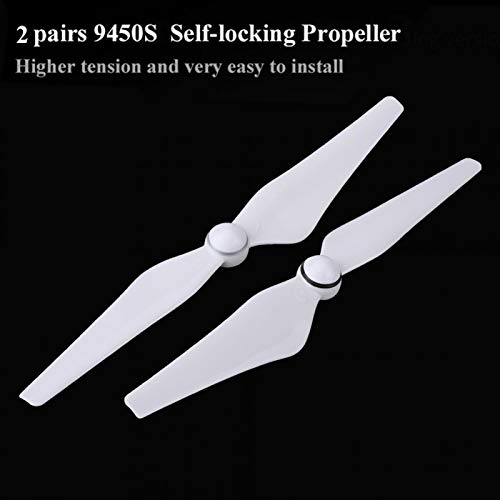Alomejor 2 Pairs Replacement Drone Propeller Blades for Quadcopter - High-Performance Drone Accessories | 2-Pack Compatible with Most Quadcopter (Black)