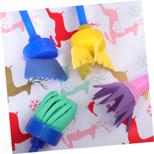 Lurrose 8Pcs Paint Sponges for Kids, Sponge Paint Brushes for Art Crafts
