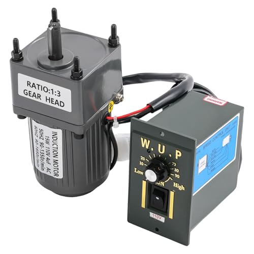 0-450RPM 15W 3K Variable Speed AC Gear Reduction Motor with Controller - color: 15W---3K