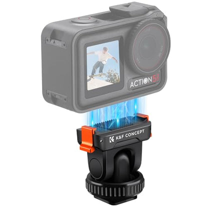 K&F CONCEPT Cold Shoe Magnetic Quick Mount Holder for Osmo Action 4/5 Pro