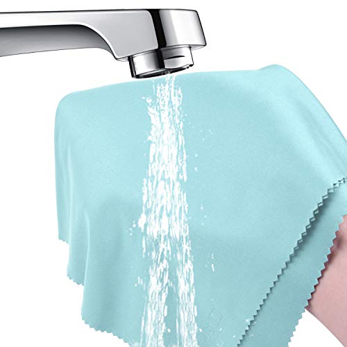 Wisdompro 4-Pack 16x16 Inch Extra Large Microfiber Cleaning Cloths, Mint - color: Mint