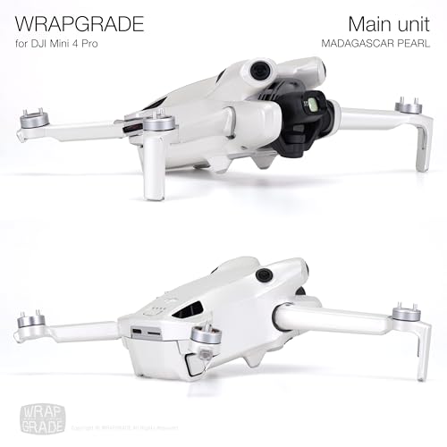 WRAPGRADE Skin Stickers Compatible with DJI Mini 4 Pro | Full Wrap (Madagascar Pearl) - color: Madagascar Pearl