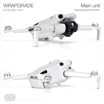 WRAPGRADE Skin Stickers Compatible with DJI Mini 4 Pro | Full Wrap (Madagascar Pearl) - color: Madagascar Pearl