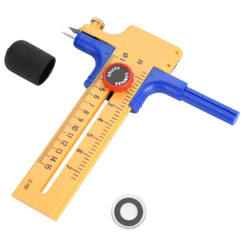 TOPINCN Circle Cutter Paper Trimmer Circular Cutting Tool Circle Cutter Cardboard Rubber Leather Art Craft Tool