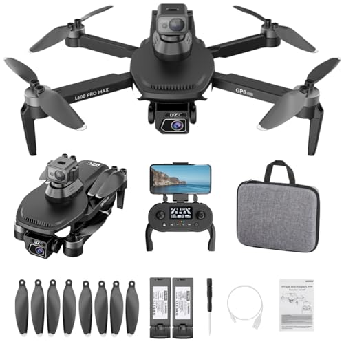 GPS Drone with 4K HD Camera for Adults, 360° Obstacle Avoidance Drone, Gesture Control, Brushless Motor, GPS Auto Return, Optical Flow Positioning, Headless Mode, One Key Takeoff/Landing, Under 249g RC Quadcopter Foldable Remote Control Drones Cool Birthd