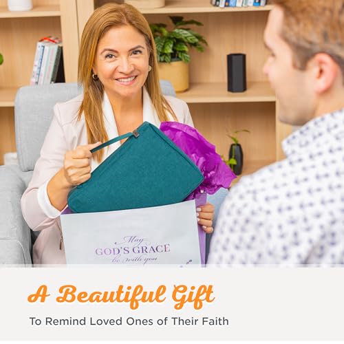 Christian Art Gifts Men & Women’s Polyester Bible Cover with Jesus Fish
