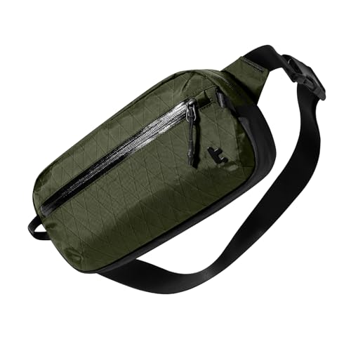 tomtoc 3.5L X-Pac Sling Bag with RFID Blocking Crossbody Pack for Men Women - color: X-Pac Olive, size: 3.5L