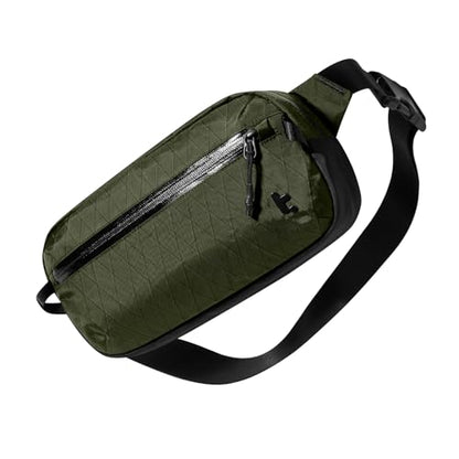 tomtoc 3.5L X-Pac Sling Bag with RFID Blocking Crossbody Pack for Men Women - color: X-Pac Olive, size: 3.5L