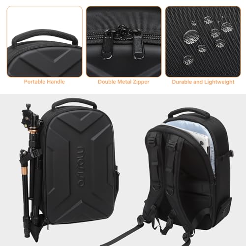 MOSISO Camera Backpack, Photography Camera Bag Waterproof Hardshell Case - color: Black