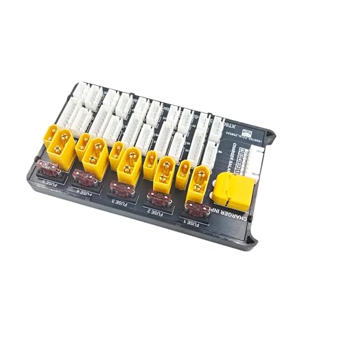 XT60 XT30 RC Lipo Battery Parallel Charging Board 2 in 1 Parallel Charging Plate XT30 XT60 Plug Supports 5 Packs for 2S-6S Lipo Battery