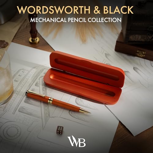 Wordsworth & Black Luxury Bamboo Wood Mechanical Pencil 0.7mm for Drafting - color: Cherry Wood