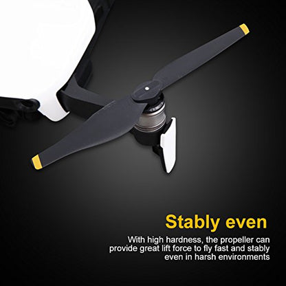 2Pairs Air Props Blade, CW CCW Quick Release Carbon Fiber Propeller Blades RC Drone Quadcopter Accessory for Air (Gold Stripe)