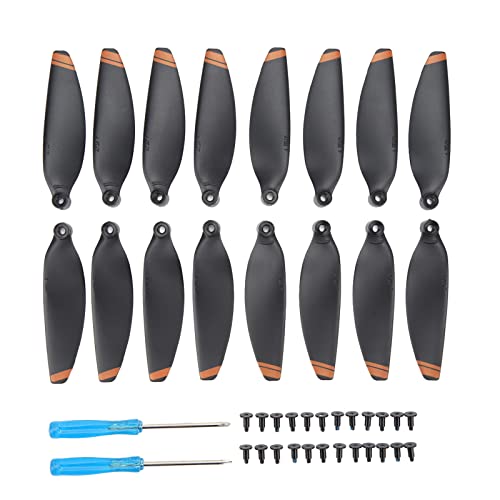 16PCS Drone Propeller Blades Props Replacement, 2.3x0.6in, Low Noise Blades, with 24 Screws 2 Screwdrivers, Stable