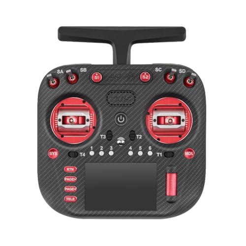 Radiomaster TX15 Max Radio Controller 2.4GHz 16 Channel EdgeTX Radio Transmitter, with AG02 CNC Hall Gimbals/3.5" IPS Touchscreen, Fits FPV Drones/Multirotors/RC Helicopter/Car Boats, Mode 2 (Red)