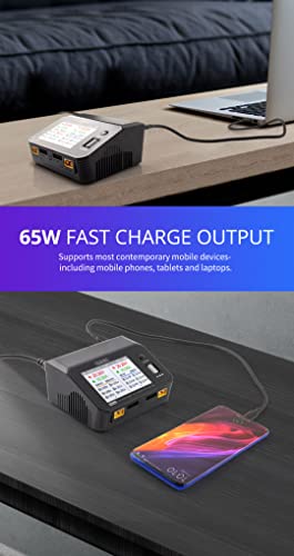 ToolkitRC M6DAC AC 200W DC 700W 15A*2 USB-C 65W QC3.0 Dual Channel Smart Lipo Battery Charger Discharger for 1-6S Lipo LiHV Lipo Battery