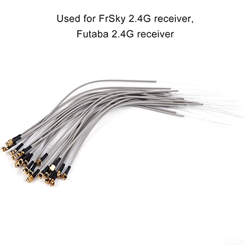 Changor 20Pcs 2.4G Receiver Antenna Port Compatible with FrSky Futaba 2.4G RC Receiver Replacement 15cm Length 50 Ohm for RC Airplane Drone FPV