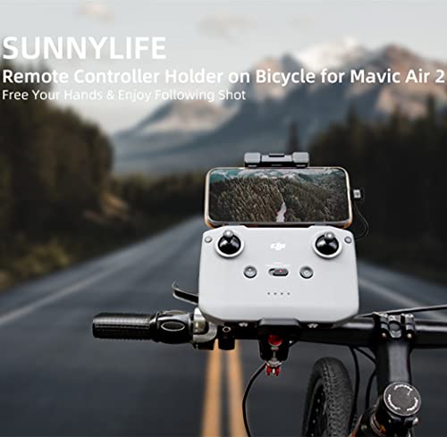 Mavic 3 Bike Bracket Bicycle Mount Holder for DJI Mavic Air 2,Air 2S Mini 2 Mini 3 Pro RC-N1 Controller, Adjustable Handlebar Clamp Clip Remote Controler, Not for DJI RC Controller