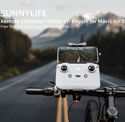 Mavic 3 Bike Bracket Bicycle Mount Holder for DJI Mavic Air 2,Air 2S Mini 2 Mini 3 Pro RC-N1 Controller, Adjustable Handlebar Clamp Clip Remote Controler, Not for DJI RC Controller