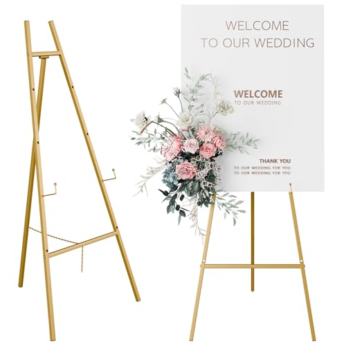 Gold Easel Stand for Sign, Wedding Sign