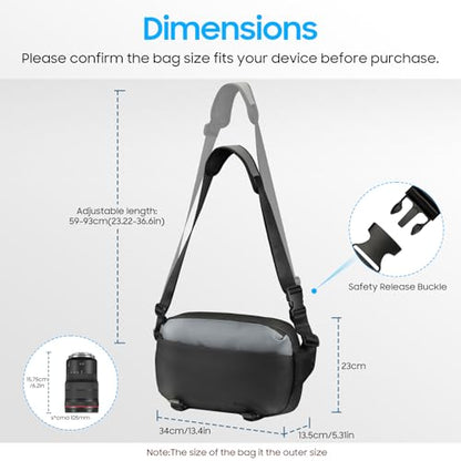 FINTIE Camera Sling Bag with Tripod Holder for DSLR SLR Mirrorless Cameras
