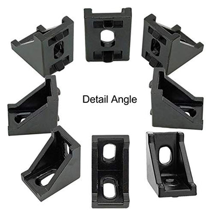 10 Sets 2020 Aluminum Extrusion Hardware Accessories Corner Bracket - style: 10Pcs 20x28 Bracket with M5 Bolt Nut