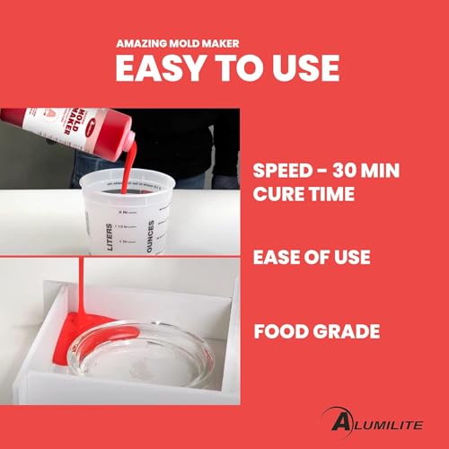 Alumilite Amazing Mold Maker Silicone Rubber 64 Oz, 30-Min Demold - size: 64 oz.