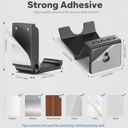 OIVO Controller & Headset Wall Mount Holder Stand, Foldable Headphone Stand, Gaming Controller Holder Hanger Hook, Universal Storage Organizer Controller/Earphone/Game Accessories-9 Packs - color: 8 X Controllers Holder