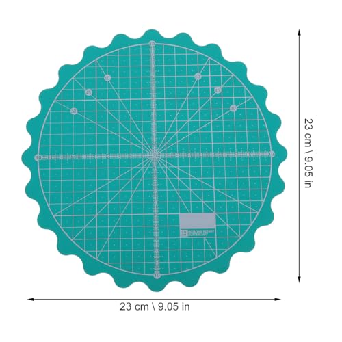 IMIKEYA 360 Rotating Self-Healing Cutting Mat 20cm/8" Precision Fabric Cutting Board for Sewing, Quilting, Crafts Projects, Durable Surface
