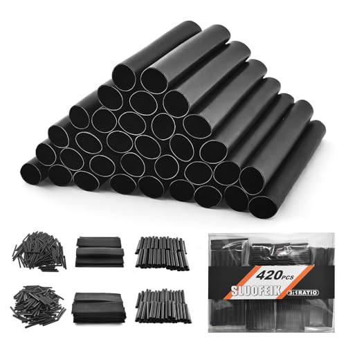 420pcs Heat Shrink Tubing 3:1 Dual Wall Wire Shrink Wrap Adhensive Lined