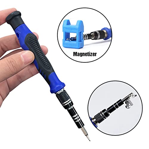 142 IN 1 Professional Computer Repair Tool Kit, Precision Screwdriver Set with 120 Bits Magnetic Repair Tool Kit for iPhone, MacBook, Computer, Laptop, PC, Tablet, PS4, Game Console, and Others