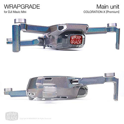 Wrapgrade Skin Compatible with DJI Mavic Mini & Mini 2 SE & Mini 4K (Coloration-X) - color: COLORATION-X