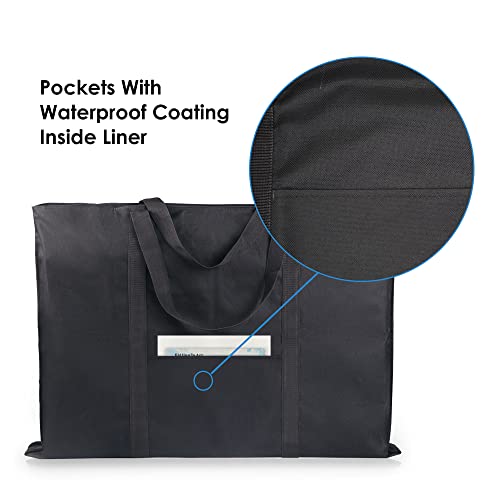 JJRING Dacron Art Portfolio Tote Bag 24'' x 32'' For 23'' x 31'' Black - size: 23''*31''