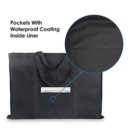 JJRING Dacron Art Portfolio Tote Bag 24'' x 32'' For 23'' x 31'' Black - size: 23''*31''