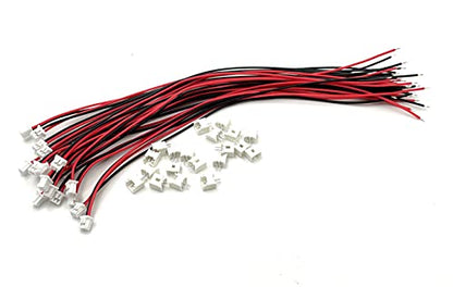20 Set Micro JST MX 1.25 2Pins Connector Plug Socket 1.25mm Pitch Female & Male Connector PCB Socket 150mm Cable - size: 2Pins