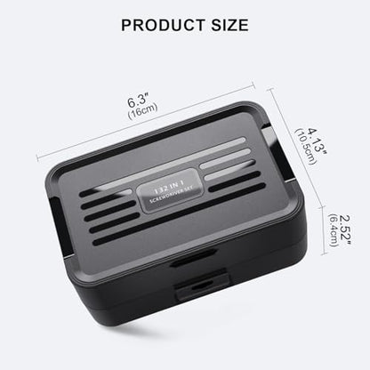 Mini Precision Screwdriver Set with Color-coded Identification, 132 in 1 Micro Magnetic Repair Tool Kits with Storage Box, 108 Bits,Small Manual Screw Driver Toolkits for iPhone/Mac/iPad/Table - color: Black