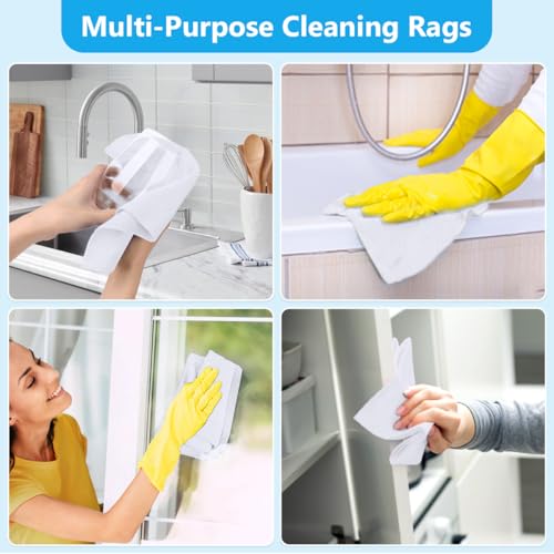 GLIMGLINT Microfiber Cleaning Cloth 100 Pack, Reusable Paper Towels 11 x 9 - color: White