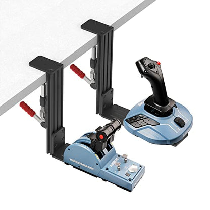 Hikig 2 Pack Desk Mount for Flight Sim Hand-Controller Compatible with Logitech X52 X56 Hotas, Thrustmaster HOTAS Warthog, T.16000M FCS, T.Flight, SimTask Farmstick, Sol-R1, Sol-R2, VKB, VPC, Winwing