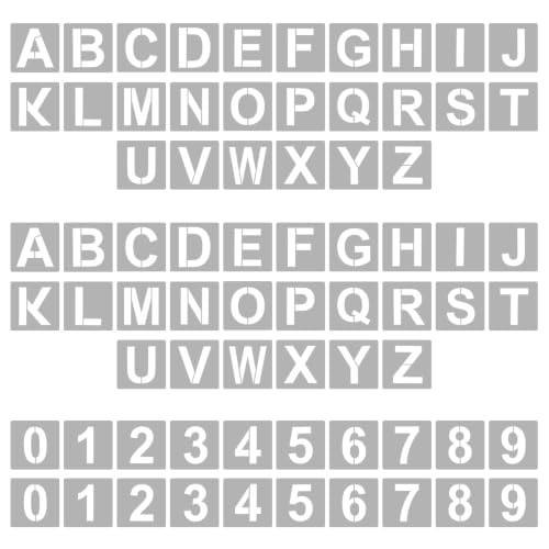 72PCS Letter Stencils for Painting Reusable Alphabet Number Stencil 2 Inch