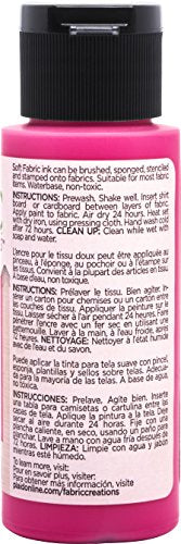 Fabric Creations Soft Fabric Ink Paint, 2 oz, Fruit Punch 2 Fl Oz - color: Fruit Punch